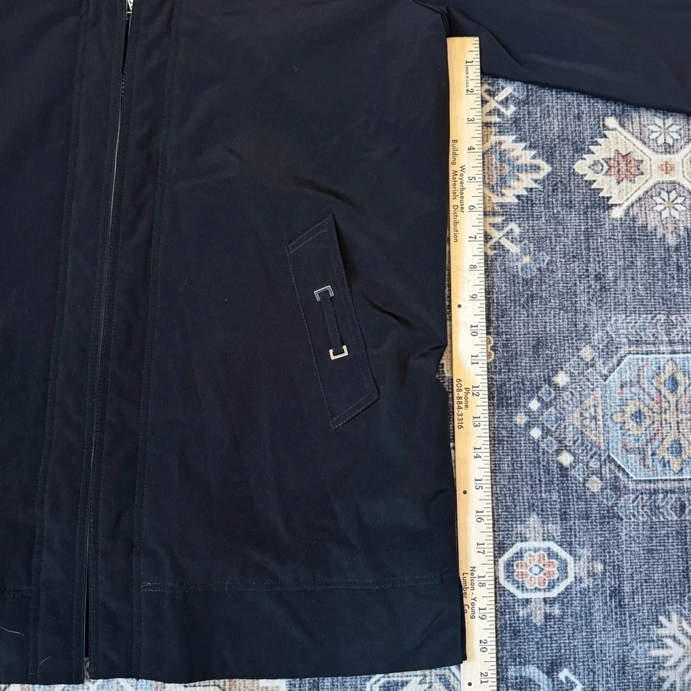 Croft & Barrow Black Winter Coat Cream Lined Neckline & Hood Women’s Size Medium